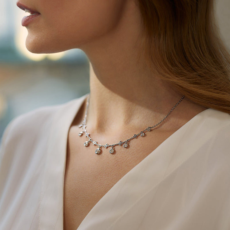 Beach Platinum Diamond Necklace