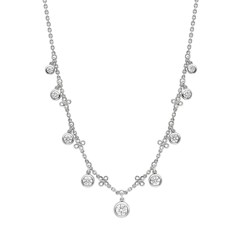 Beach Platinum Diamond Necklace
