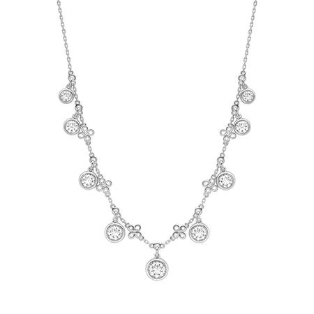 Beach Medium Platinum Diamond Necklace