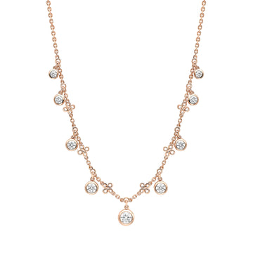 Beach Rose Gold Diamond Necklace