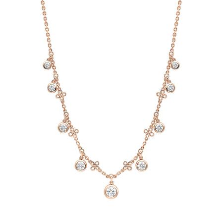 Beach Rose Gold Diamond Necklace