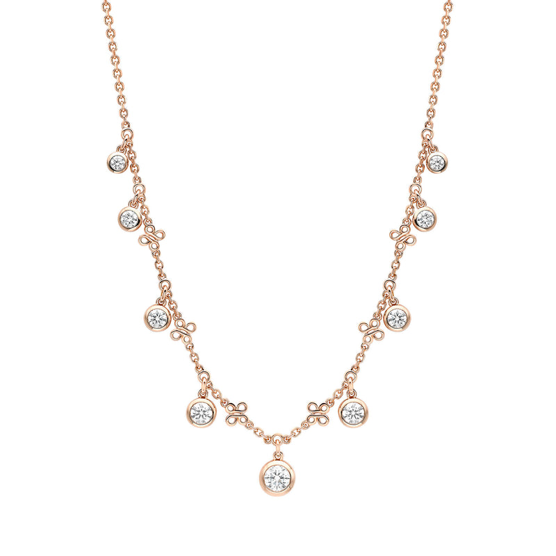 Beach Rose Gold Diamond Necklace