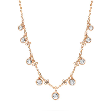 Beach Medium Rose Gold Diamond Necklace