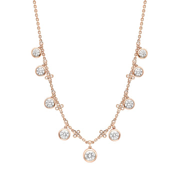 Beach Large Rose Gold Diamond Necklace
