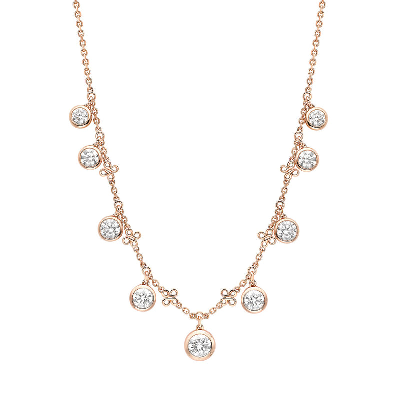 Beach Large Rose Gold Diamond Necklace