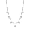 Beach Small Seven Stone Platinum Diamond Necklace
