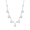 Beach Medium Seven Stone Platinum Diamond Necklace