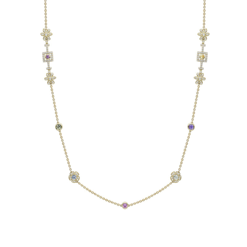 Secret Garden Long Yellow Gold Necklace