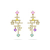 Secret Garden Sapphire Diamond Yellow Gold Drop Earrings