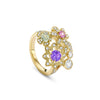 Secret Garden Sapphire Diamond Yellow Gold Ring