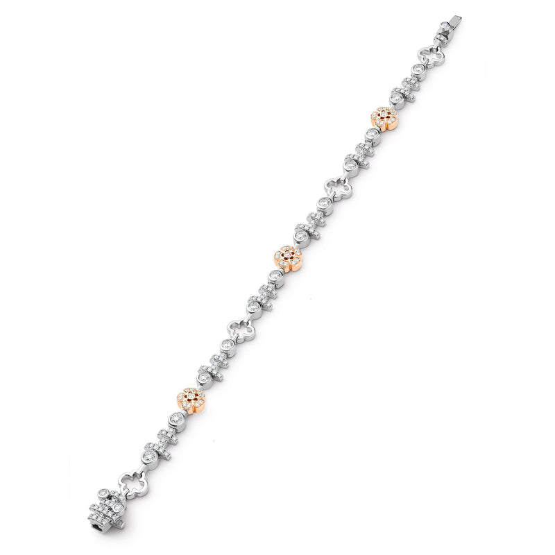 Secret Garden Walled Garden Pink and White Diamond Bracelet
