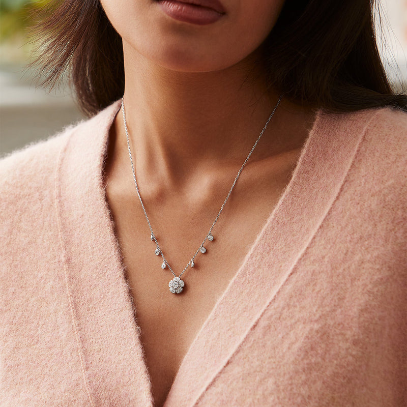 Secret Garden Walled Garden Platinum Diamond Pendant
