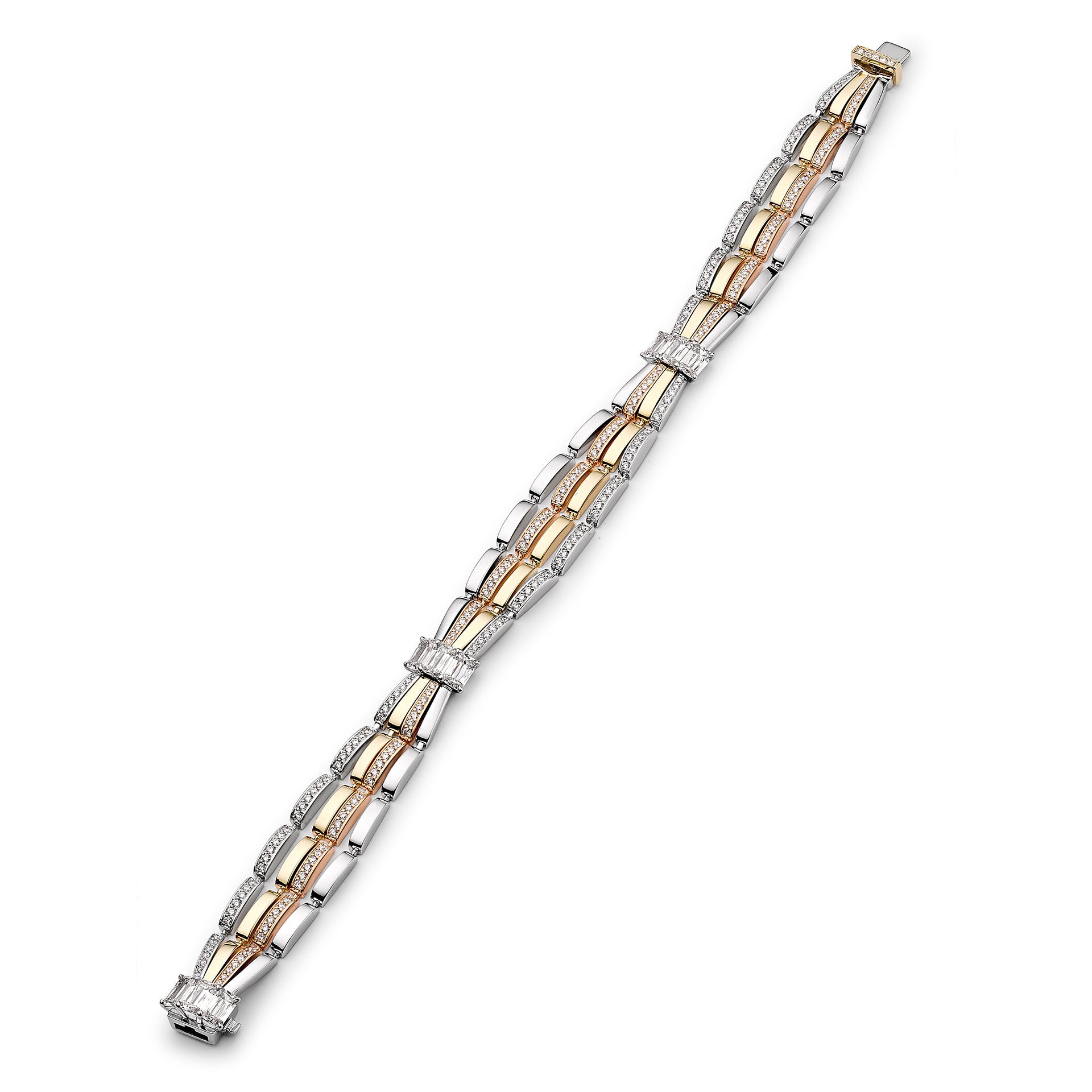 Ribbons Multi-Tone Ashoka Diamond Bracelet