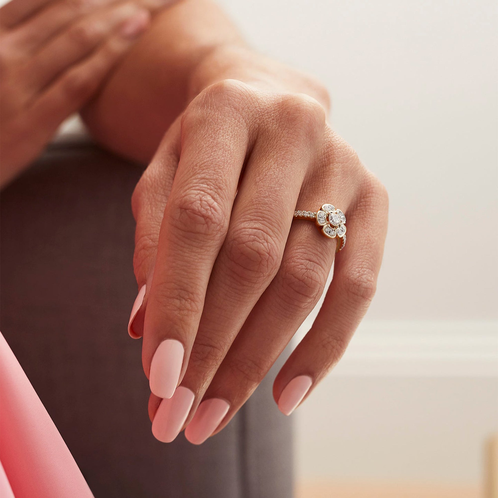 Secret Garden Yellow Gold Flower Ring