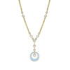 Raindance Diamond Blue Enamel Yellow Gold Pendant