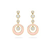 Raindance Diamond Pink Enamel Yellow Gold Earrings