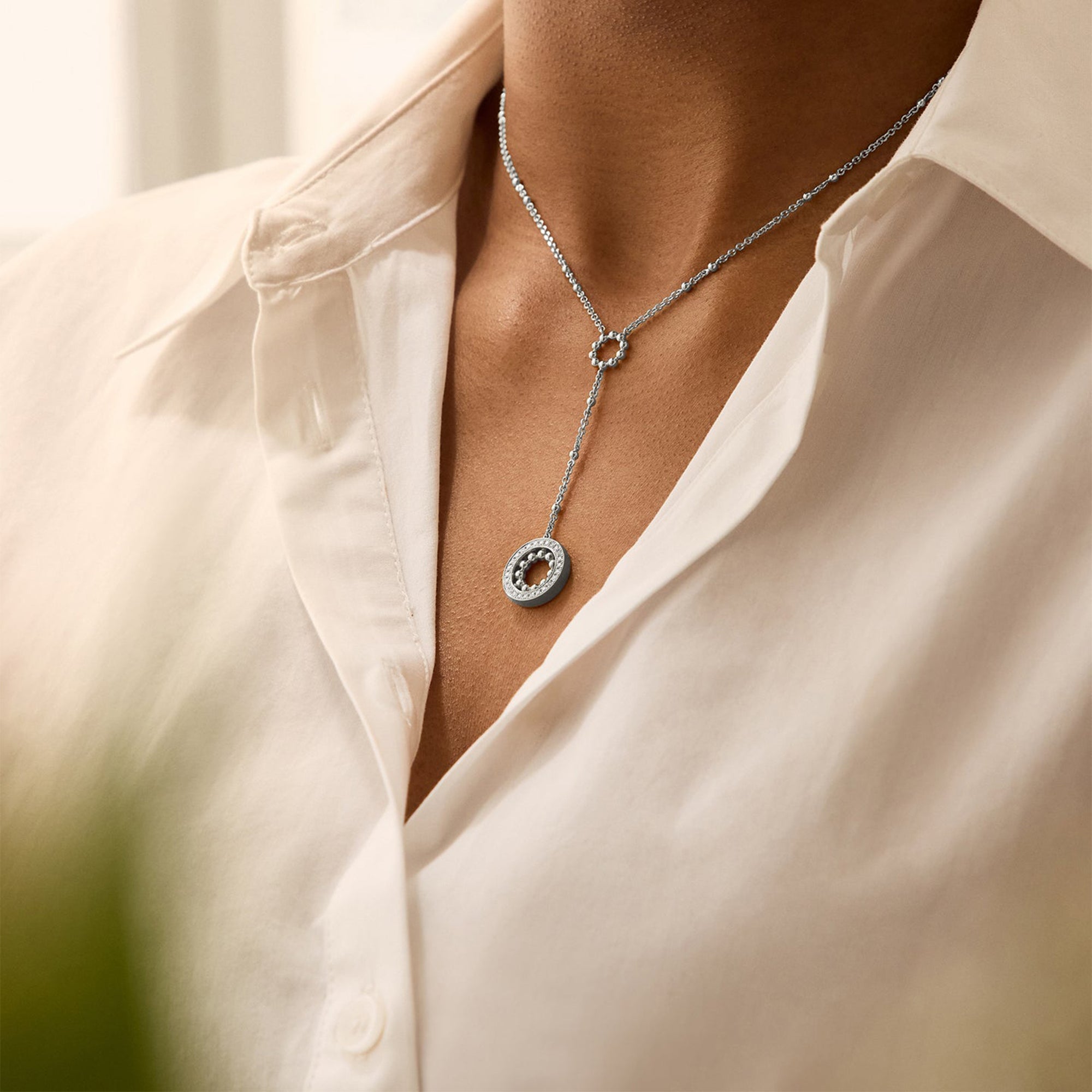 Circus Small White Gold Diamond Pendant