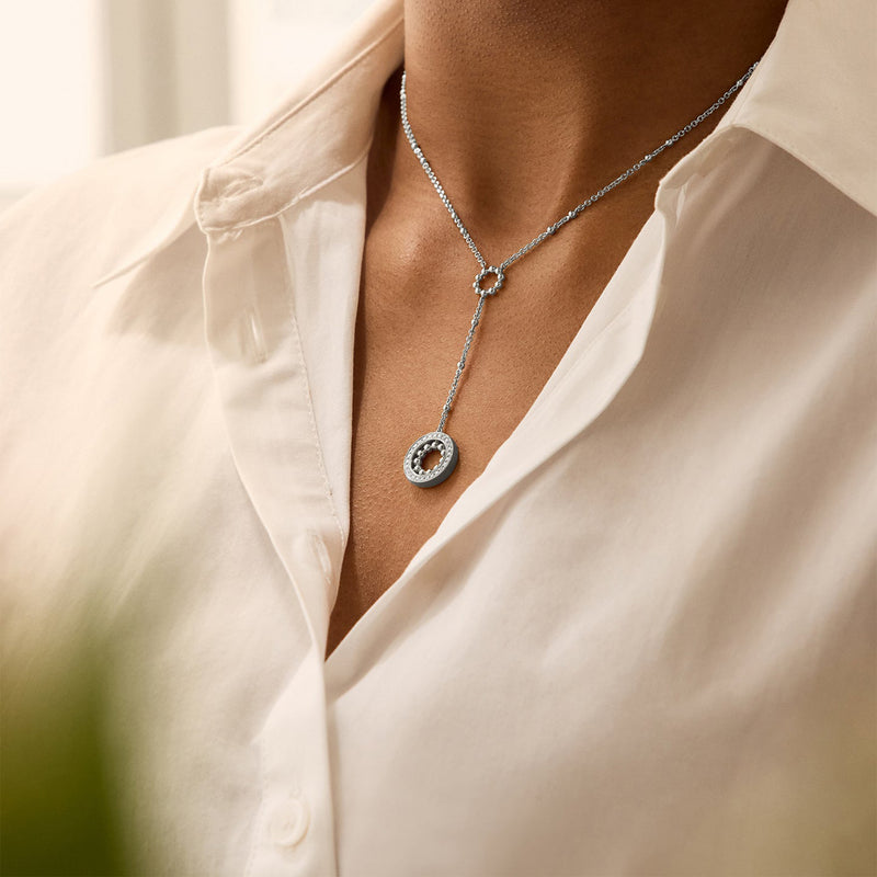 Circus Small White Gold Diamond Pendant