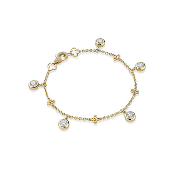Beach Medium Yellow Gold Diamond Bracelet