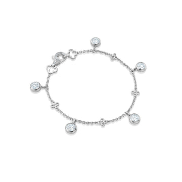 Beach Medium Platinum Diamond Bracelet