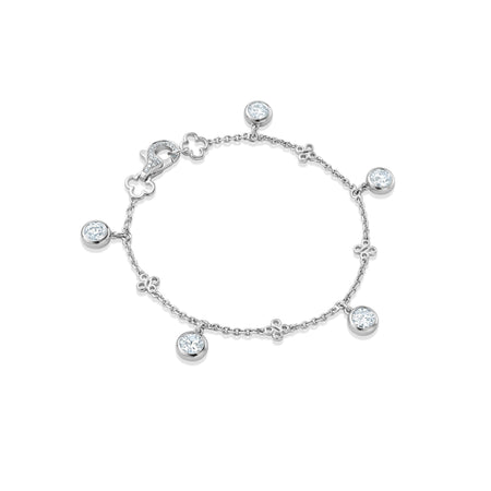 Beach Medium Platinum Diamond Bracelet