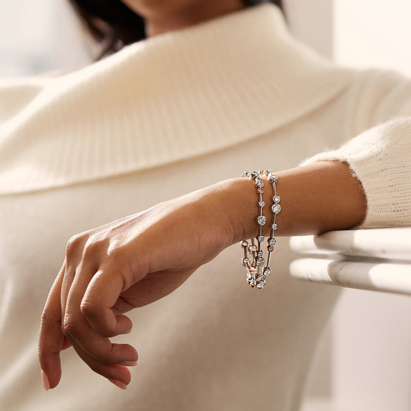 Raindance Pink and White Diamond Bracelet