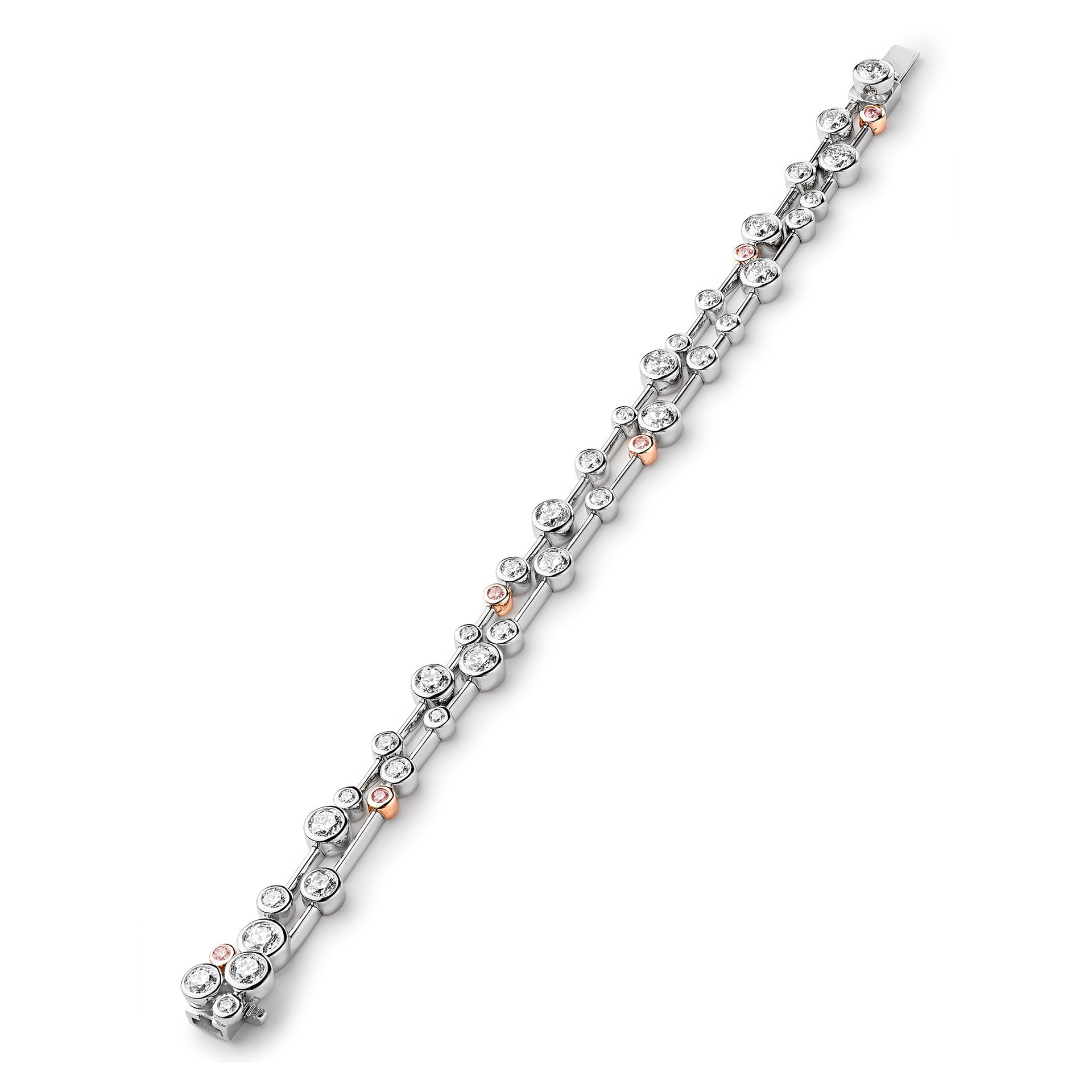 Raindance Pink and White Diamond Bracelet