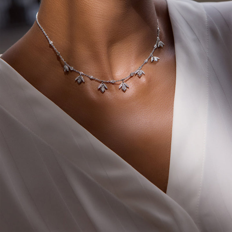 Secret Garden Kite Diamond Platinum Necklace