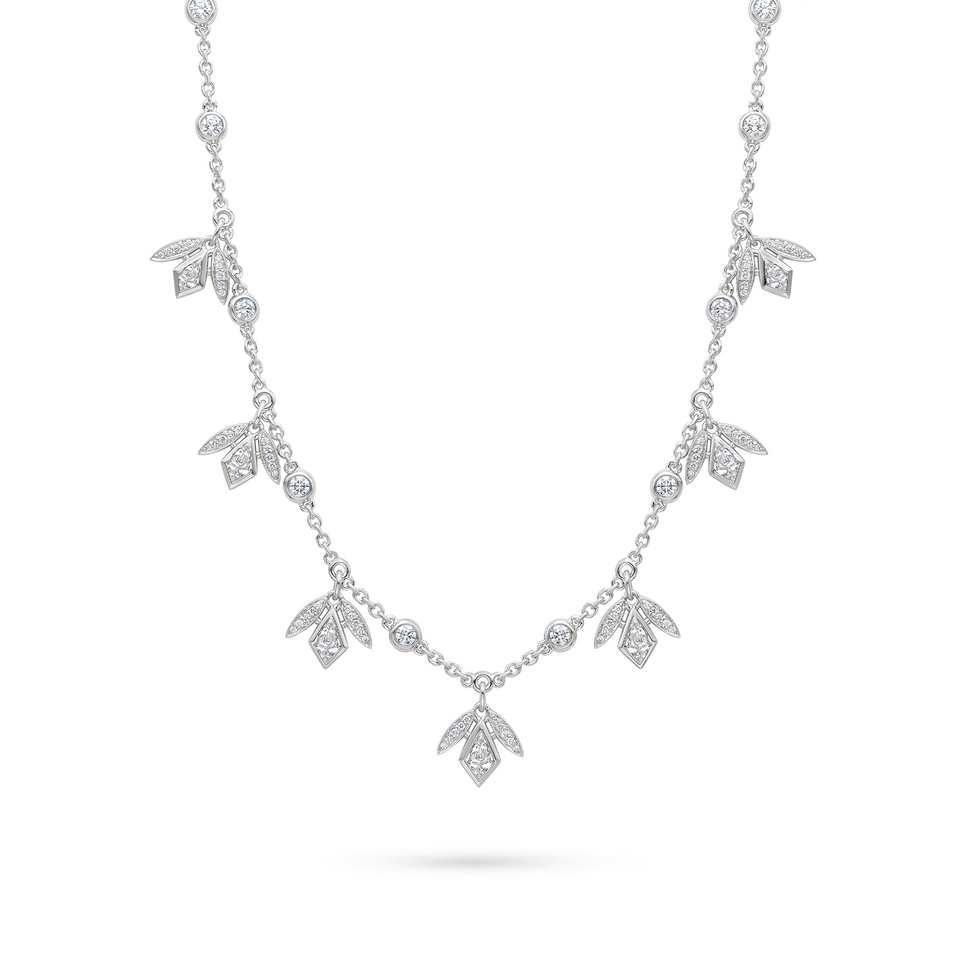 Secret Garden Kite Diamond Platinum Necklace
