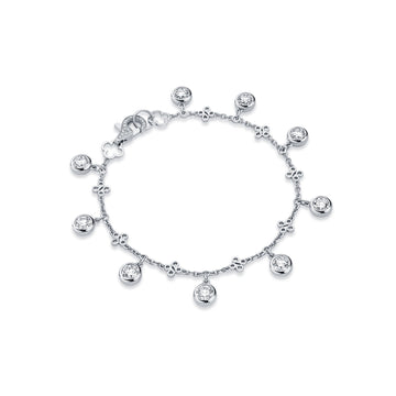 Beach Large Platinum Diamond Bracelet