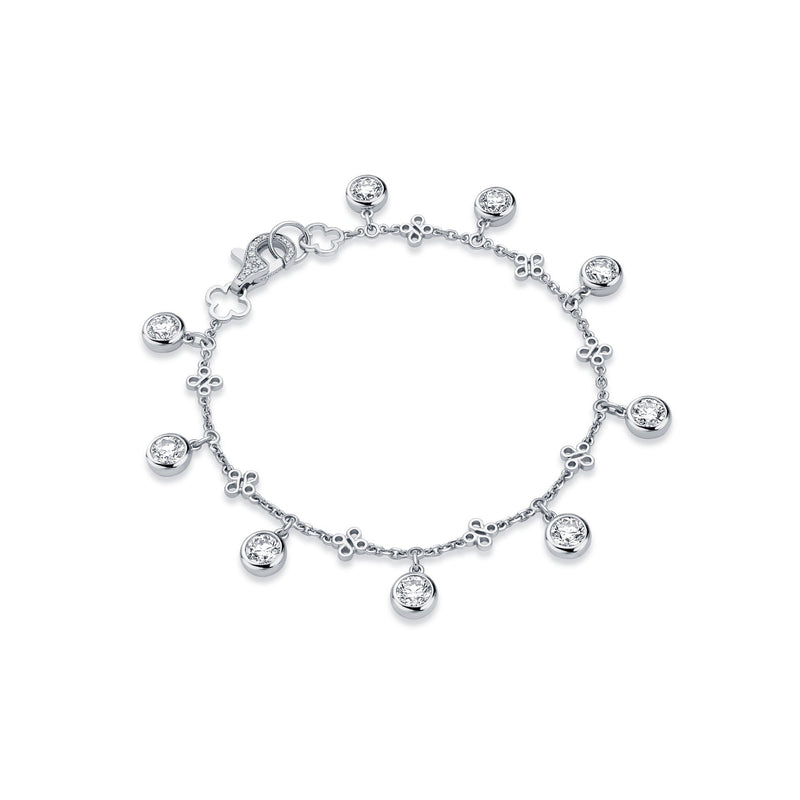 Beach Large Platinum Diamond Bracelet