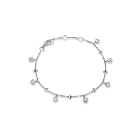 Beach Platinum Diamond Anklet