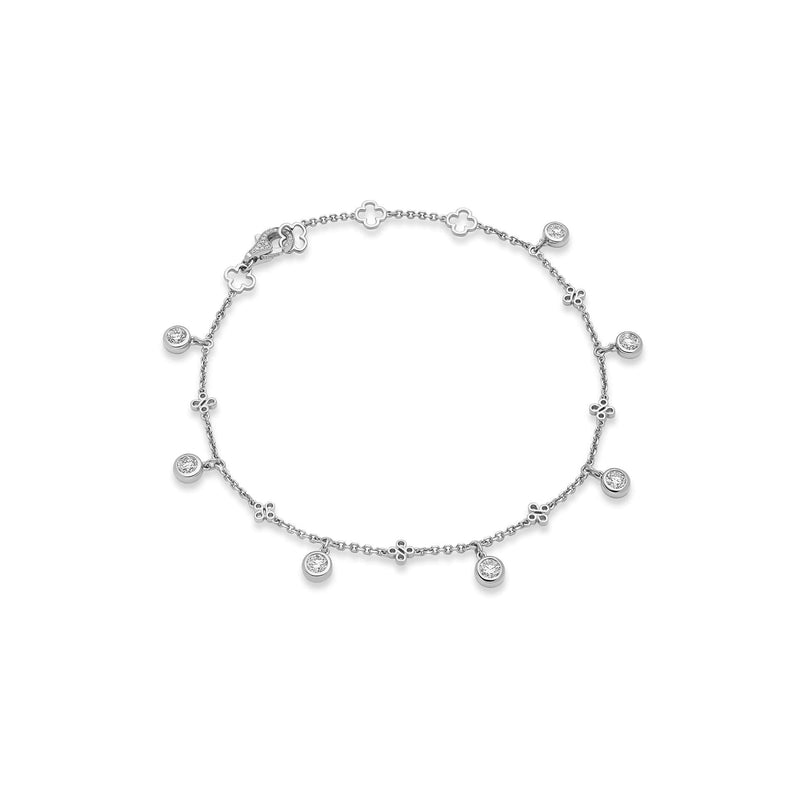 Beach Platinum Diamond Anklet