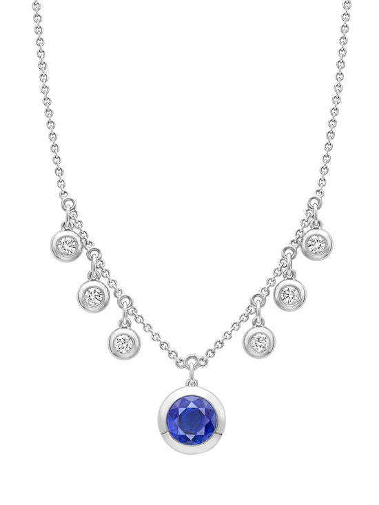 Beach Sapphire and Diamond Pendant