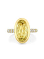 Florentine Dolce Vita Oval Chrysoberyl Yellow Gold Ring