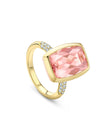 Florentine Dolce Vita Morganite Yellow Gold Ring
