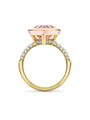 Florentine Dolce Vita Large Marquise Pink Tourmaline Yellow Gold Ring