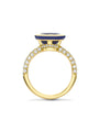 Florentine Oval Sapphire Yellow Gold Ring