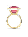 Florentine Dolce Pink Tourmaline Yellow Gold Ring