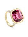 Florentine Dolce Pink Tourmaline Yellow Gold Ring