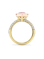 Florentine Dolce Vita Marquise Pink Tourmaline Yellow Gold Ring