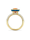 Florentine Oval Mandarin Garnet Yellow Gold Ring