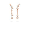Beach Detachable Long Rose Gold Drop Earrings