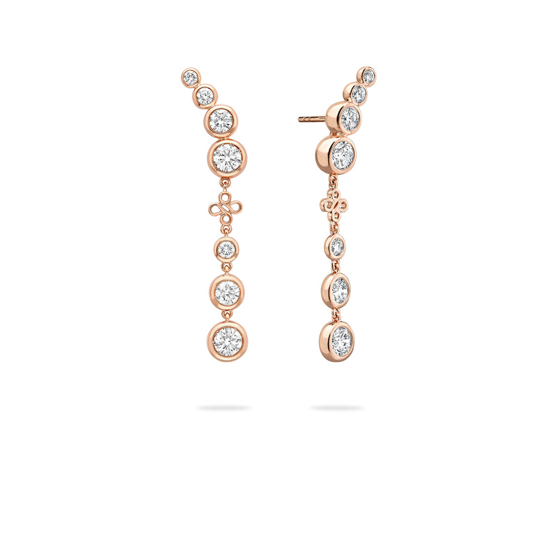 Beach Detachable Long Rose Gold Drop Earrings