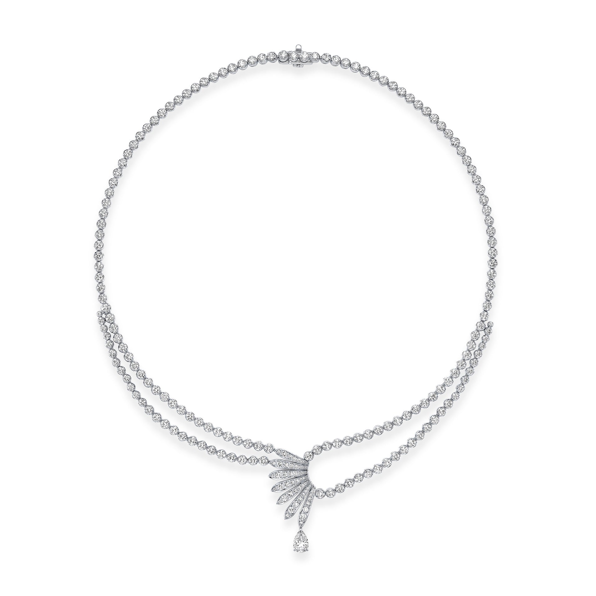 Peace of Mined Platinum Diamond Necklace