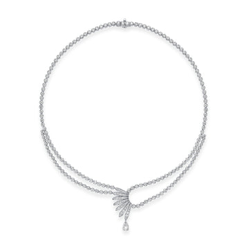 Peace of Mined Platinum Diamond Necklace