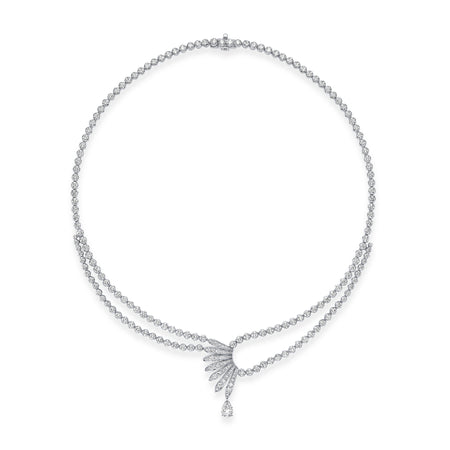 Peace of Mined Platinum Diamond Necklace