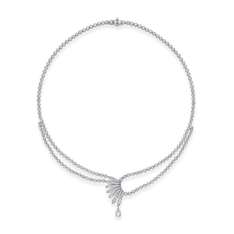 Peace of Mined Platinum Diamond Necklace