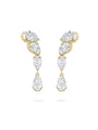 Classic Pear Yellow Gold Diamond Drop Earrings
