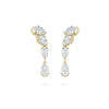 Classic Pear Yellow Gold Diamond Drop Earrings